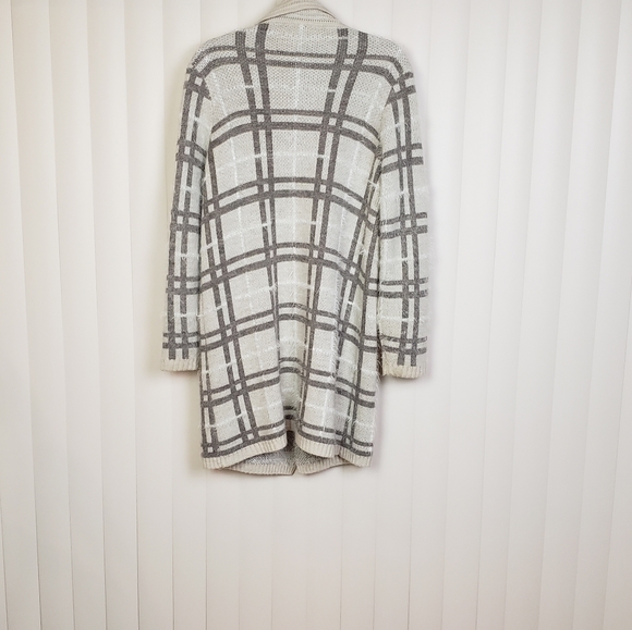 BETTY BETTY Italian Wool Alpaca Long Sleeve Fuzzy Cream Cardigan Size Medium - Picture 2 of 7